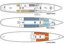 Экспедиционное судно Sea Adventurer  план палуб