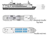 План палуб экспедиционное судно Оушен Нова